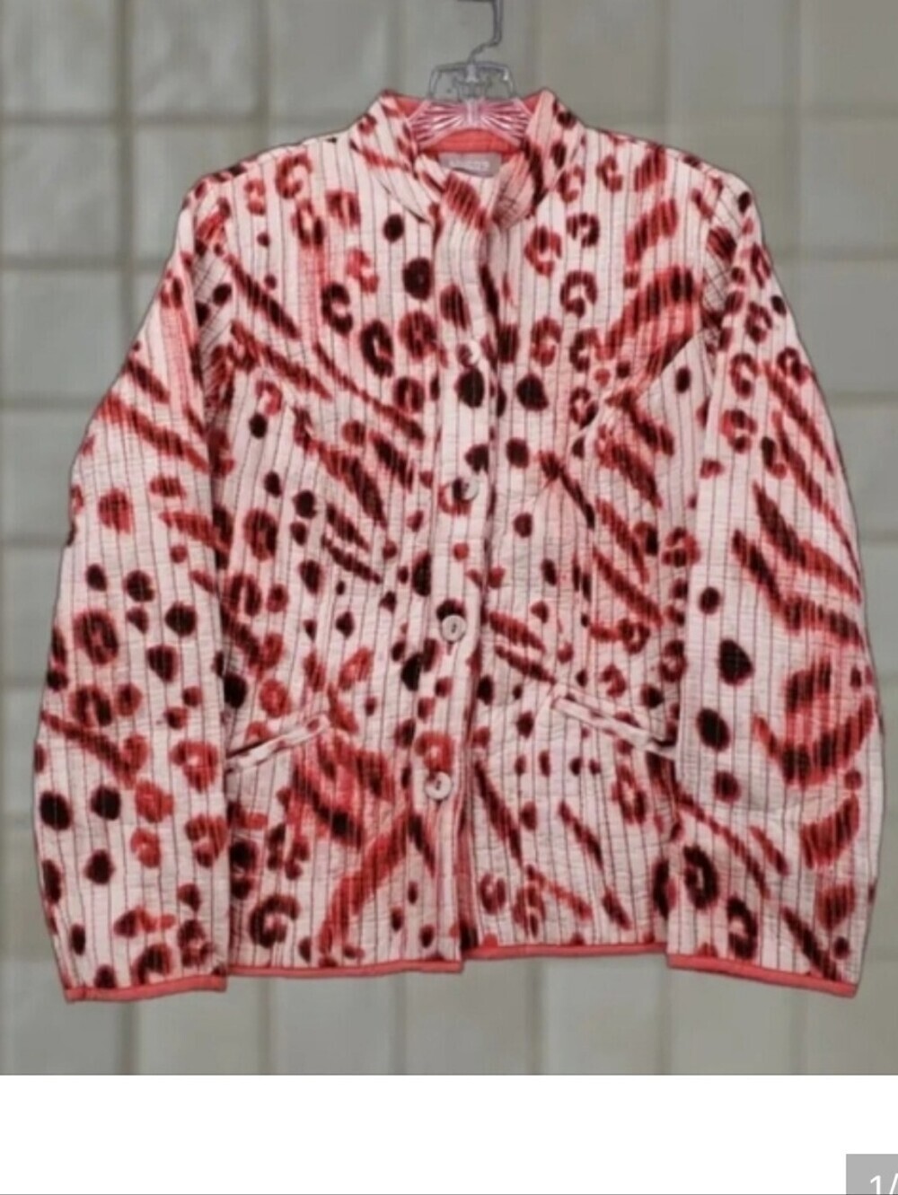 Chico's Vibrant Animal Print Blazer Size 2X REVERSIBLE.NWOT - Picture 14 of 14